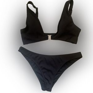 3/$15 Black ribbed bikini